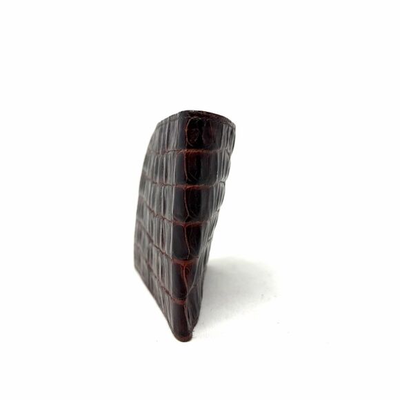 Missoni Italia Brown Crocodile Embossed Leather Wallet Bifold Men’s VTG - Picture 5 of 9